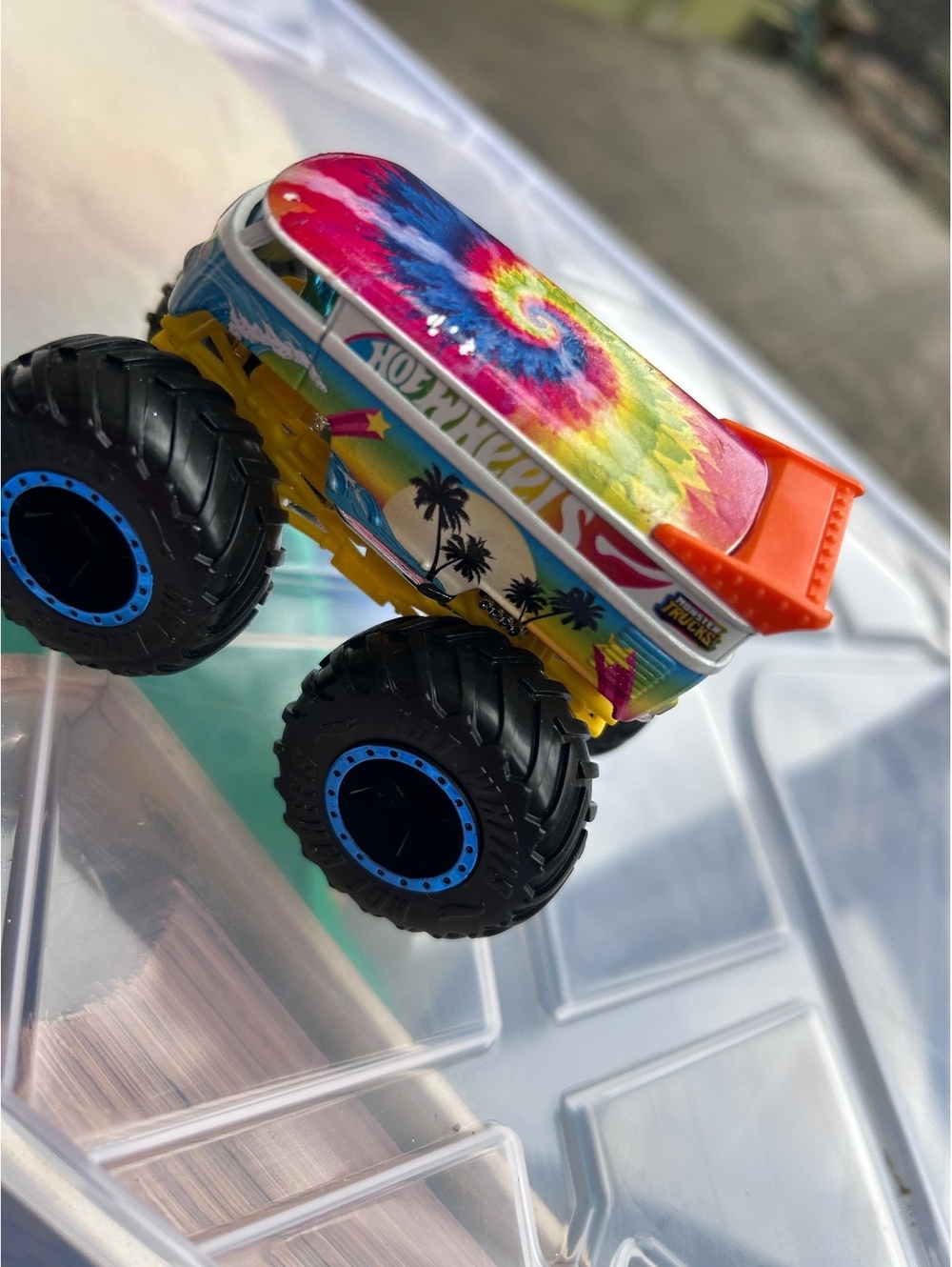 Tie Dye VW Bus Monster Truck Toy